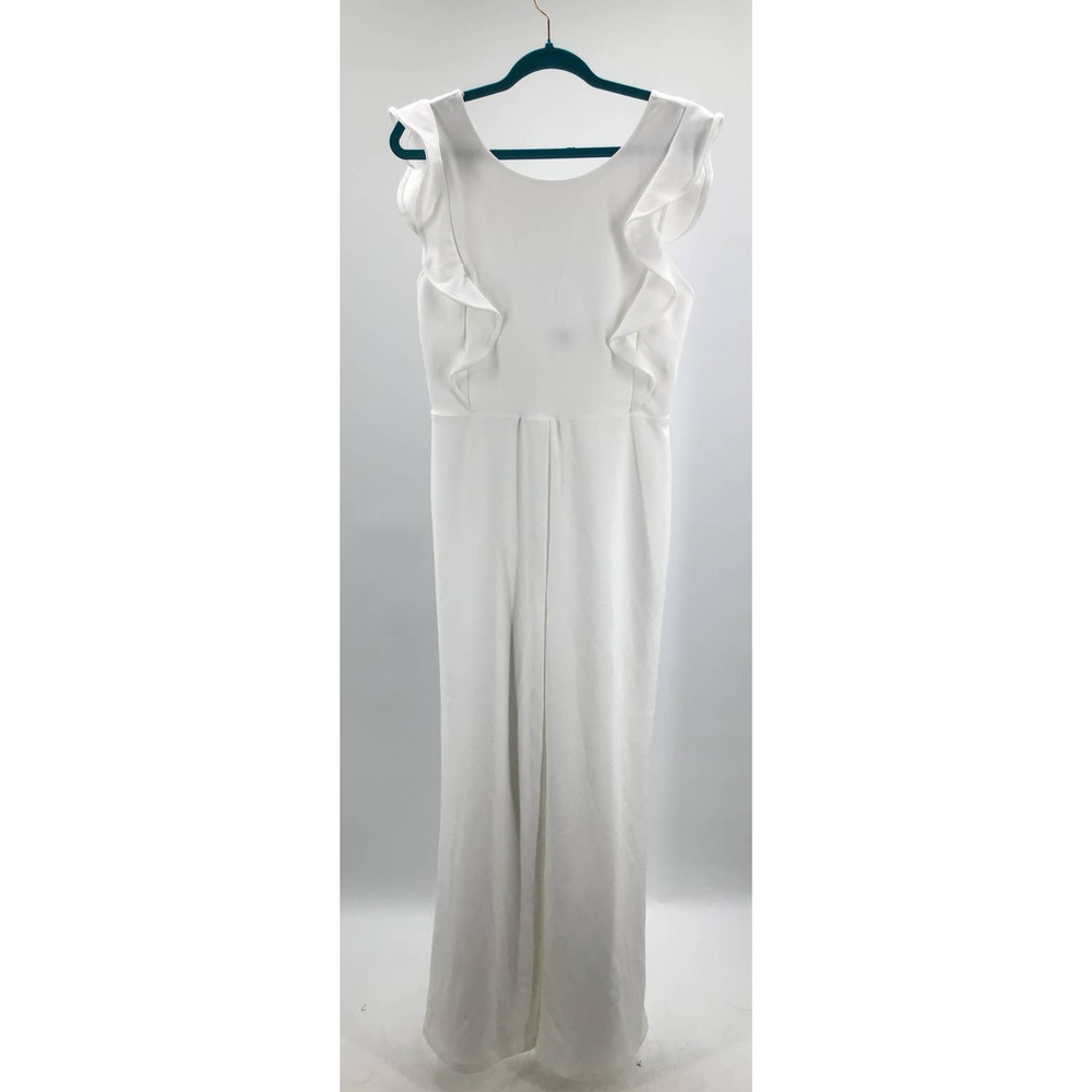 Lulu's White Ruffle Jumpsuit - Picture 3 of 9